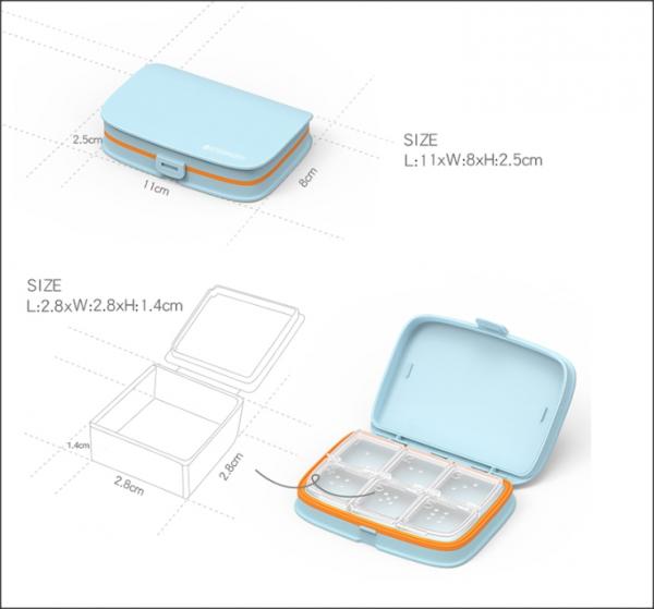 Pillen Box 8 Fächer